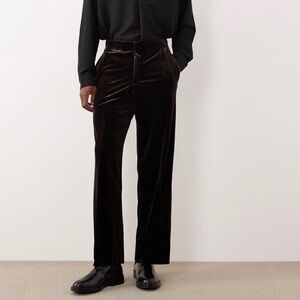Mens 38X32 brown velvet lounge pants
